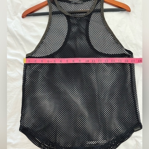 Koral Activewear Tank Top Black Mesh Netting Sleeveless Tank - Picture 9 of 12